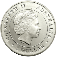 Серебряная монета Австралии 1 доллар "Паук" 31,1 грамм 2015 год
